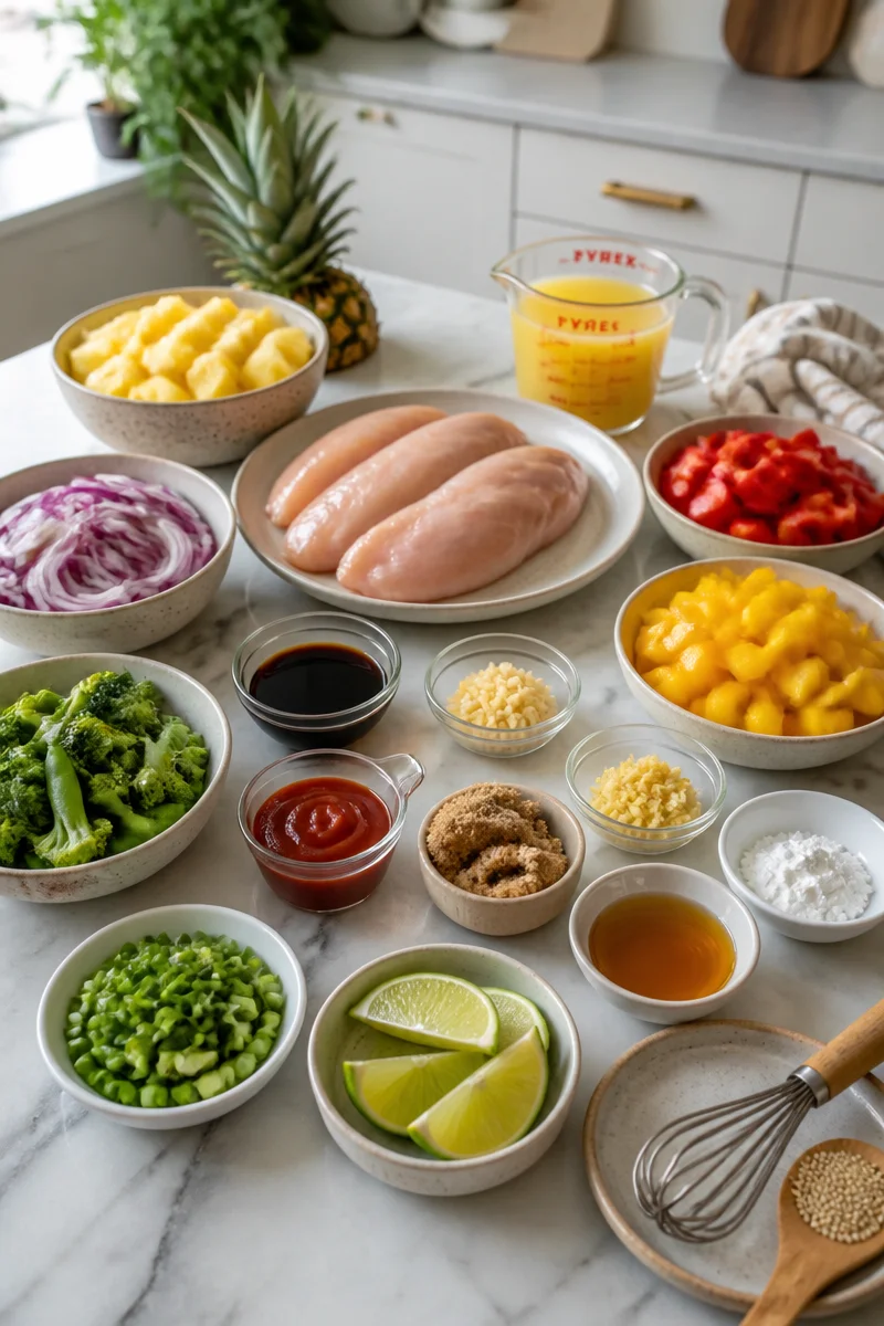 Easy Hawaiian Chicken Sheet Pan Dinner for Busy Nights