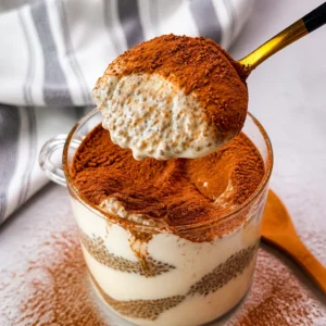Creamy Tiramisu Chia Pudding with Greek Yogurt, espresso and cocoa powder