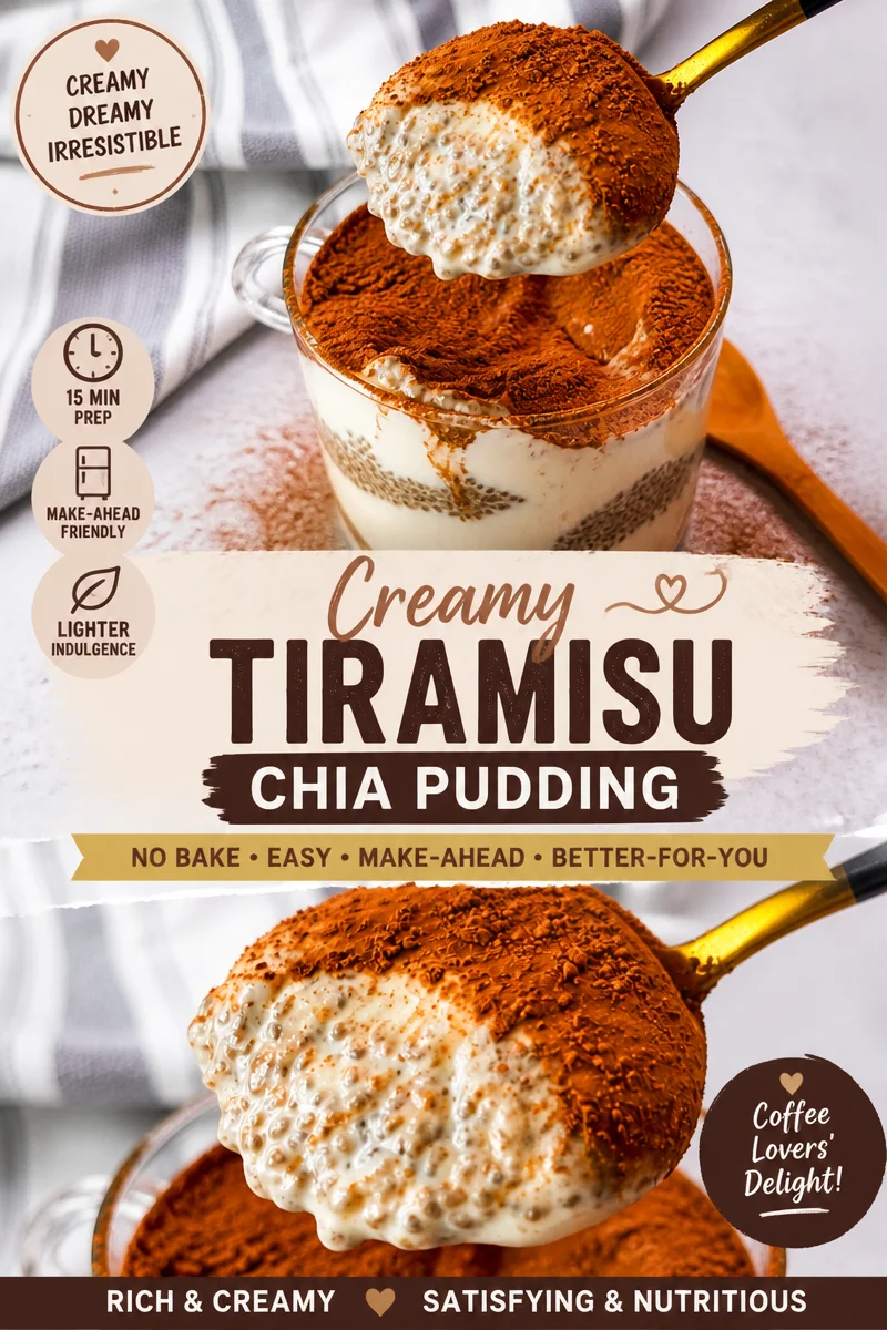 Tiramisu Chia Pudding With Greek Yogurt