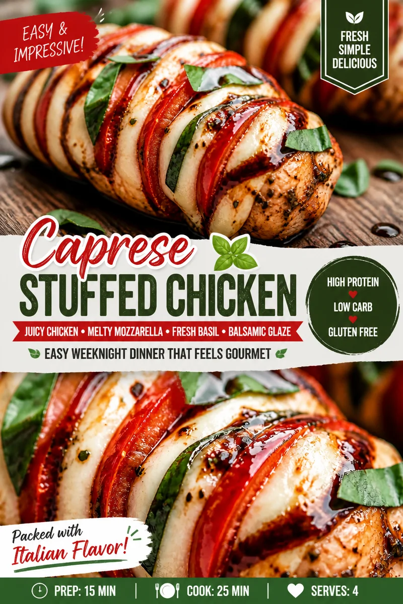 Savor Every Bite of This Delicious Caprese Stuffed Chicken
