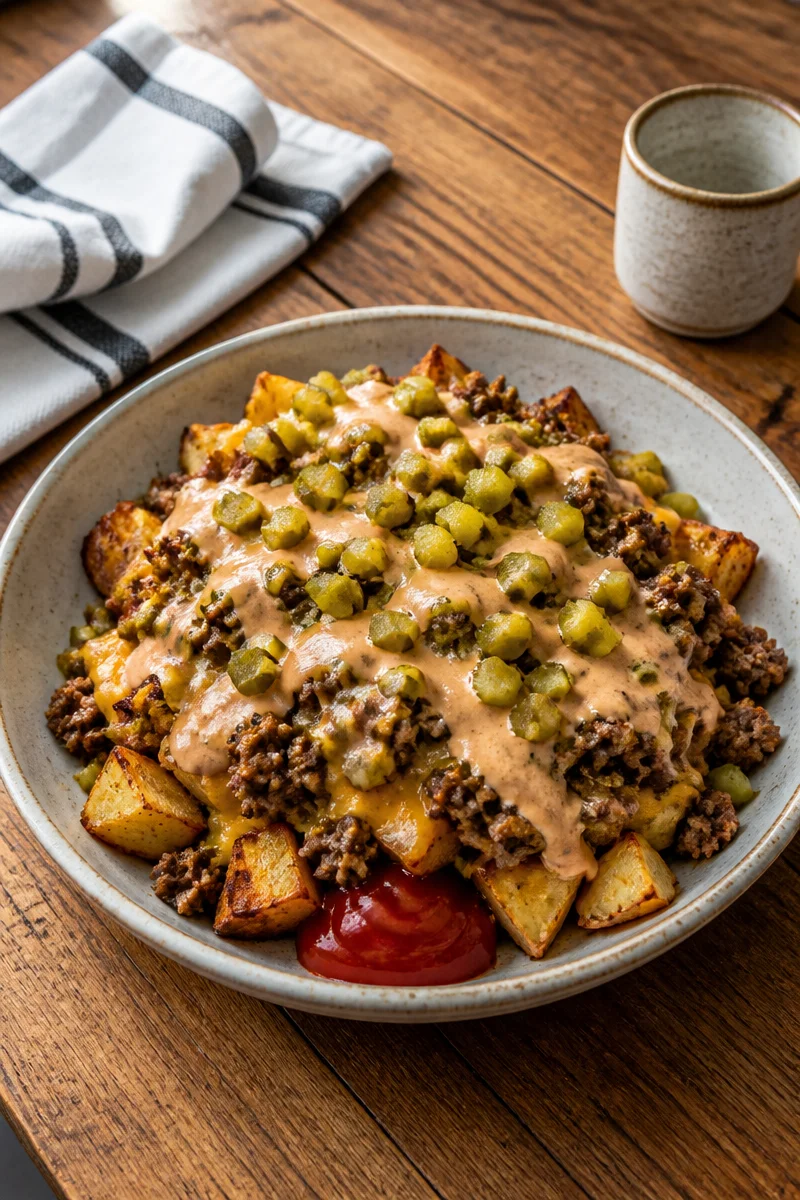 Healthy Loaded Beef and Potato Bake