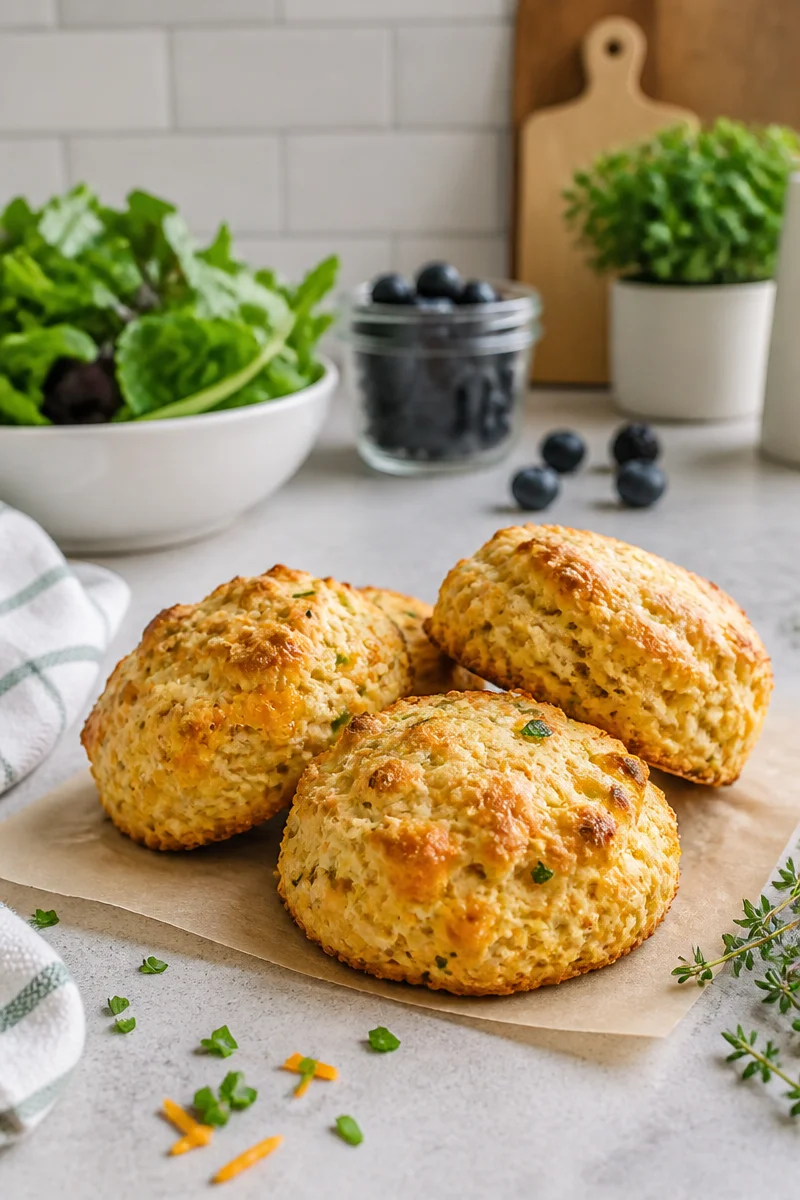 Savory Spinach & Feta Breakfast Protein Biscuits Recipe
